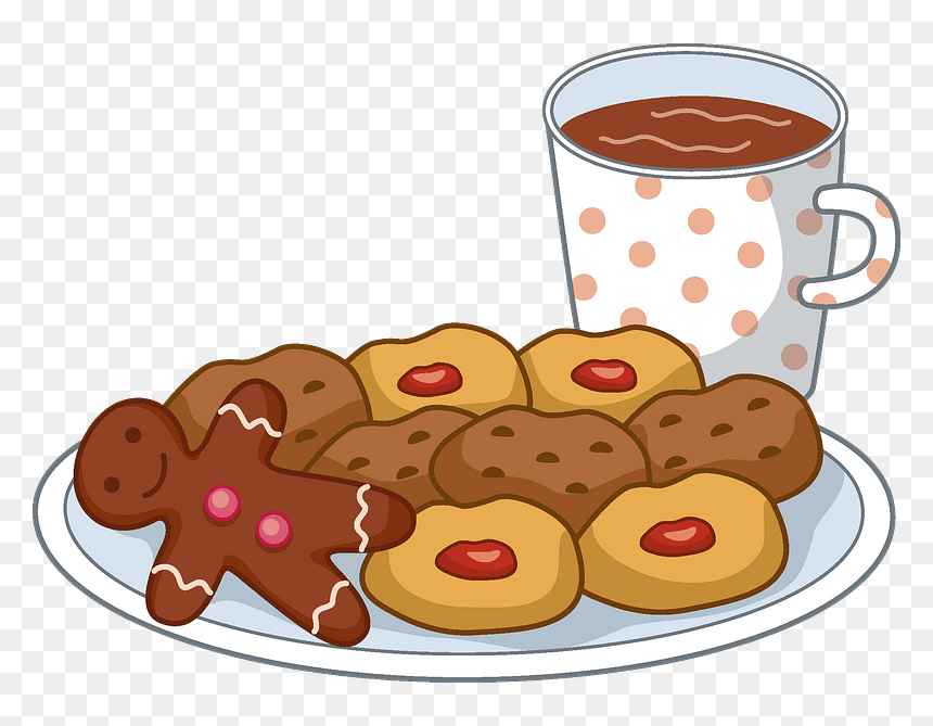 Christmas Cookies And Hot Drink Clipart, HD Png Download - christmas cookies png