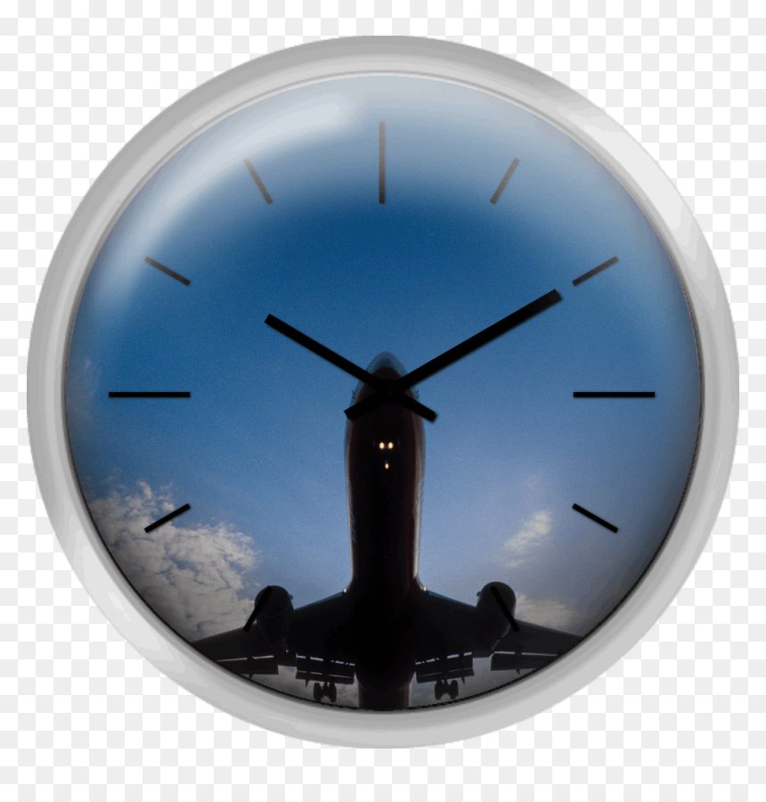Wall Clock, HD Png Download - plane silhouette png