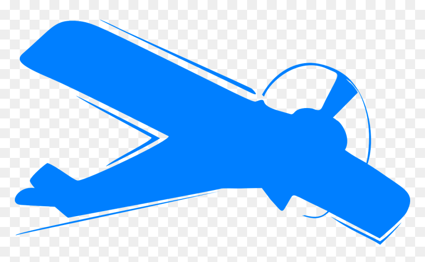 Blue Plane Silhouette , Png Download - Air Plane Vector Free, Transparent Png - plane silhouette png