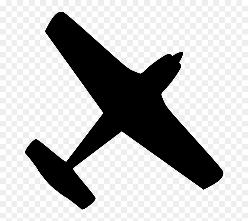 Airplane Ga Black - Aircraft Clipart, HD Png Download - plane silhouette png