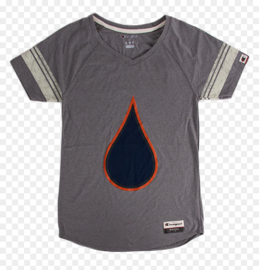 Picture Of Women"s Varsity Oil Drop T-shirt - Active Shirt, HD Png Download - oil drop png