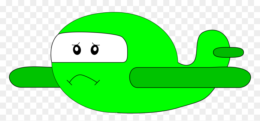 Sad Airplane Clip Arts - Cartoon Airplane, HD Png Download - plane silhouette png