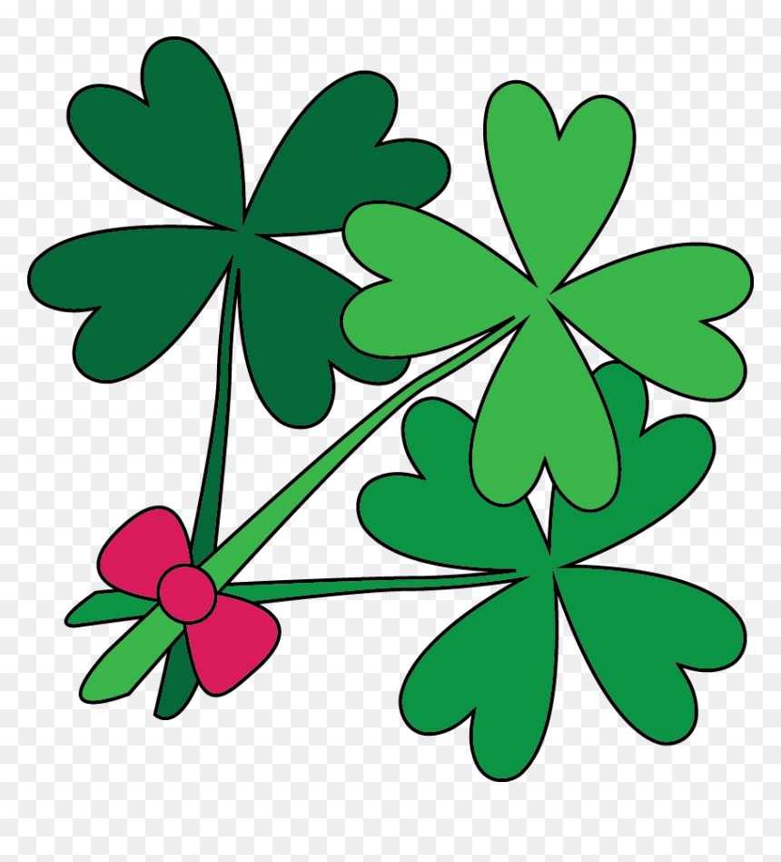 Free Bunch Of Shamrocks Digital Stamp - Bunch Of Shamrocks, HD Png Download - shamrocks png