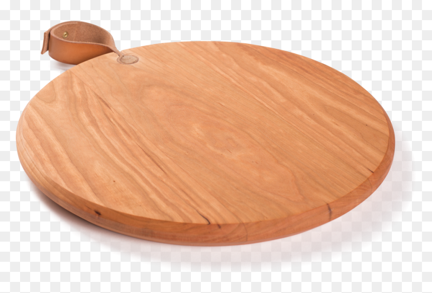 Round Cutting Board With Leather Handle"
 Class="lazyload, HD Png Download - cutting board png