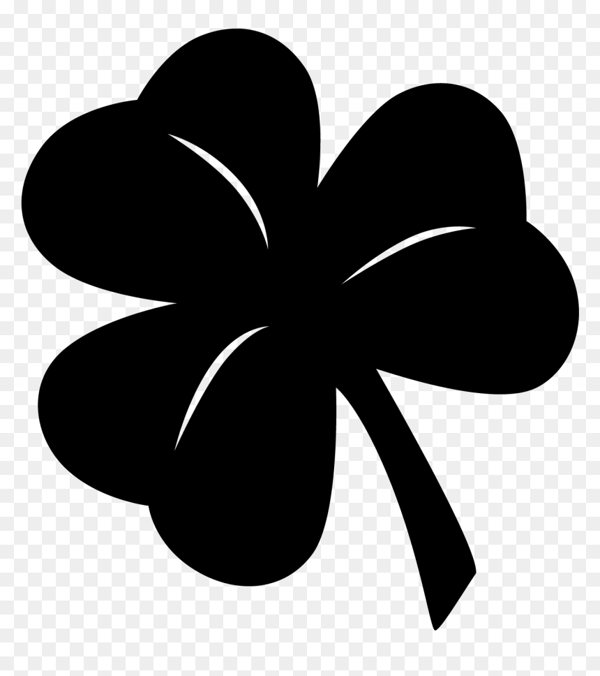 Black Clipart Clover - Black And White Clover Png, Transparent Png - shamrocks png