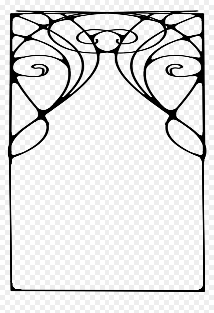 Transparent Art Deco Clipart - Art Nouveau Frame Gold, HD Png Download - art deco frame png