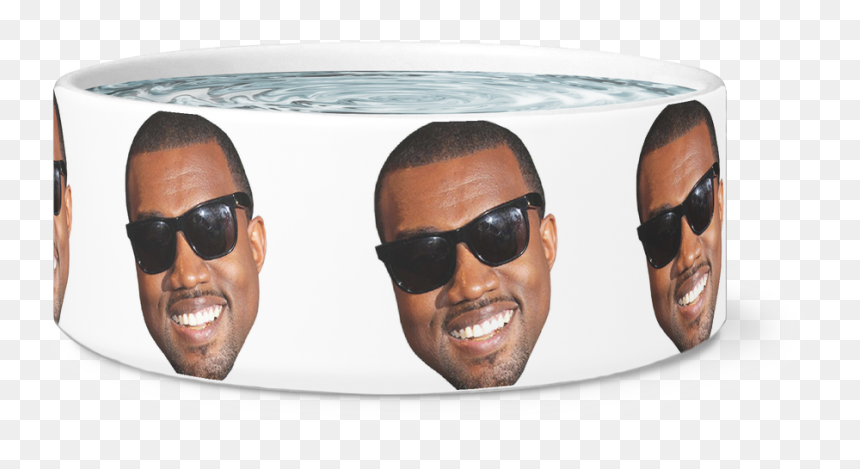 Kanye Face Dog Bowl - Kanye West Sunglasses, HD Png Download - kanye face png