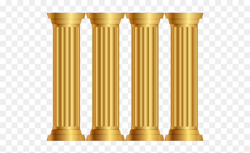 Golden Building Pillar Png - Pillar Png, Transparent Png - golden png