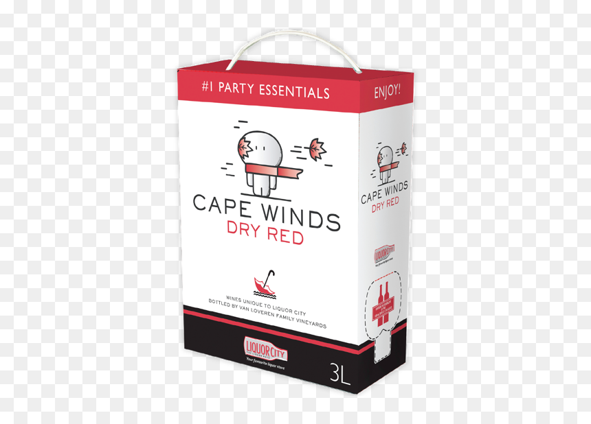 Picture Of Cape Winds Dry Red - Carton, HD Png Download - red cape png