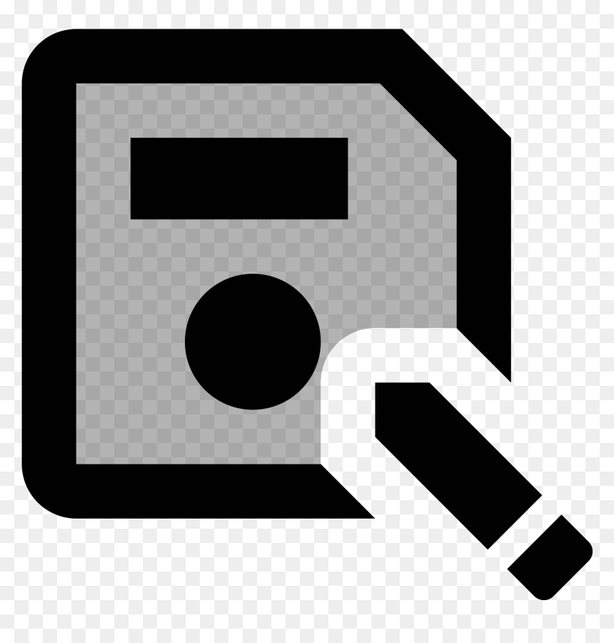 This Is A Picture Of A Floppy Disk With A Pencil On - Circle, HD Png Download - floppy disk png