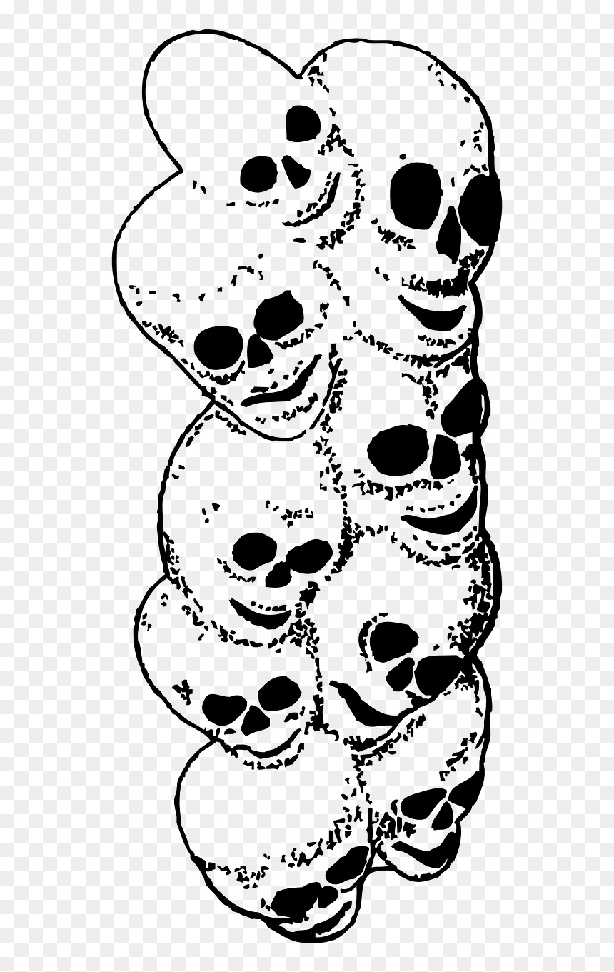 Clipart Skeleton Heads Stacked, HD Png Download - skeletons png