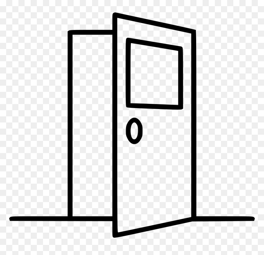 Door Svg Entrance - Door Black And White, HD Png Download - white door png