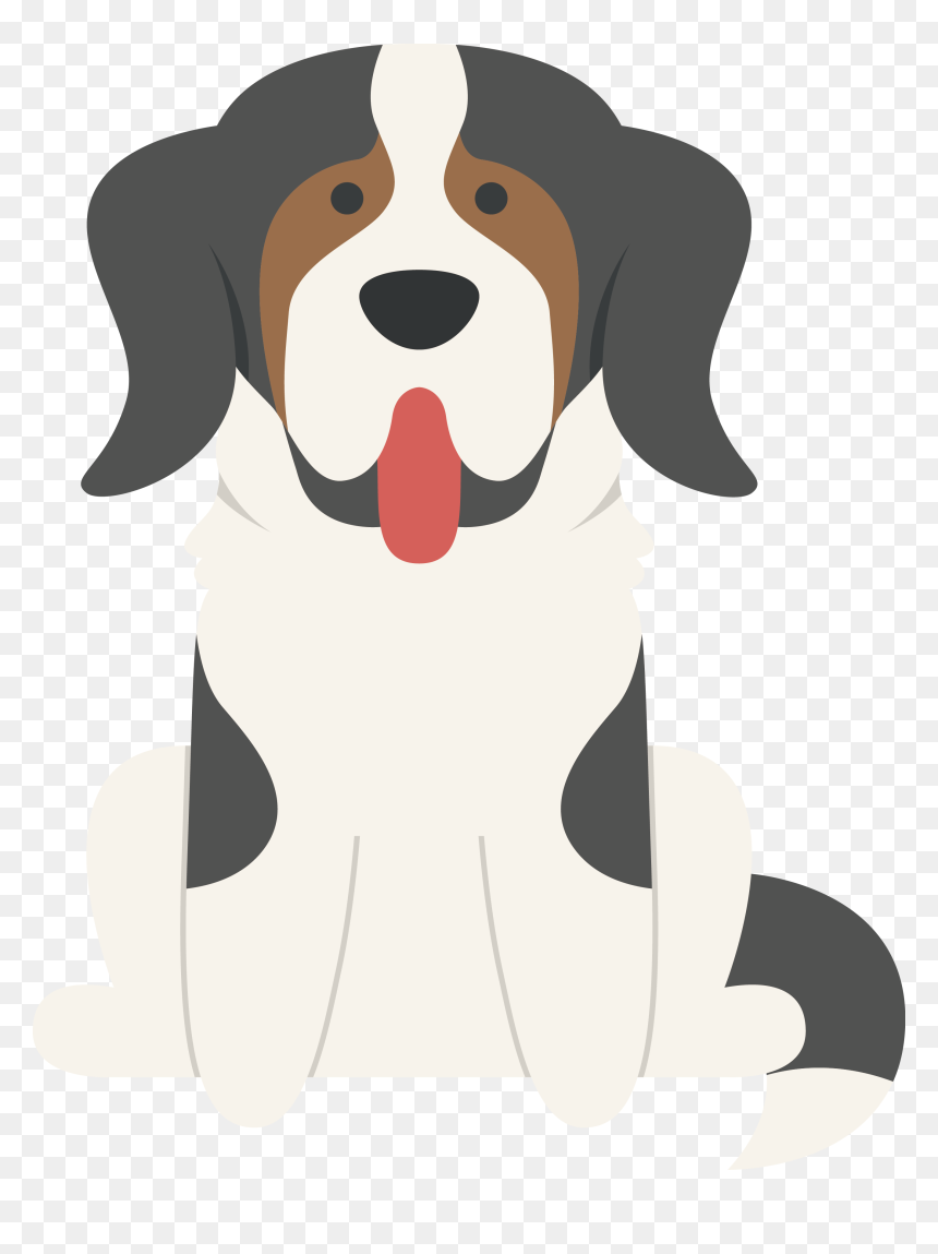 Beagle Basset Hound Pug Bulldog Border Collie - Border Collie, HD Png Download - cute puppy png