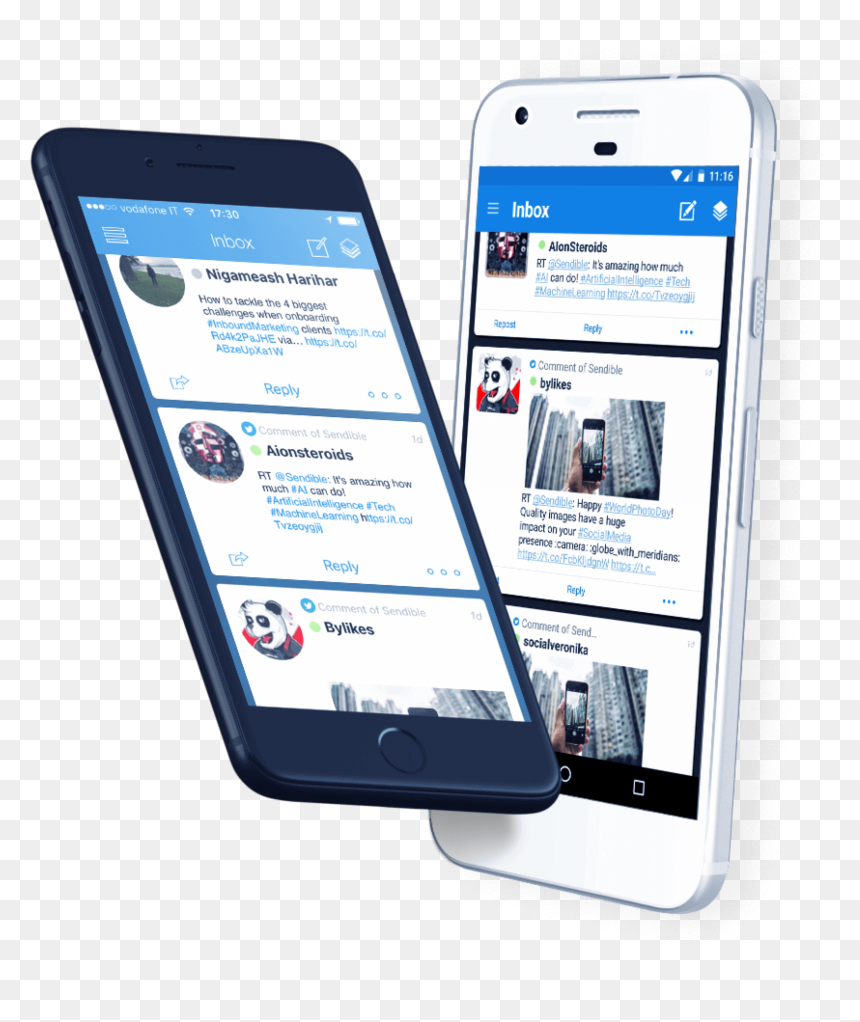 Social Media In The Phone Png, Transparent Png - media png
