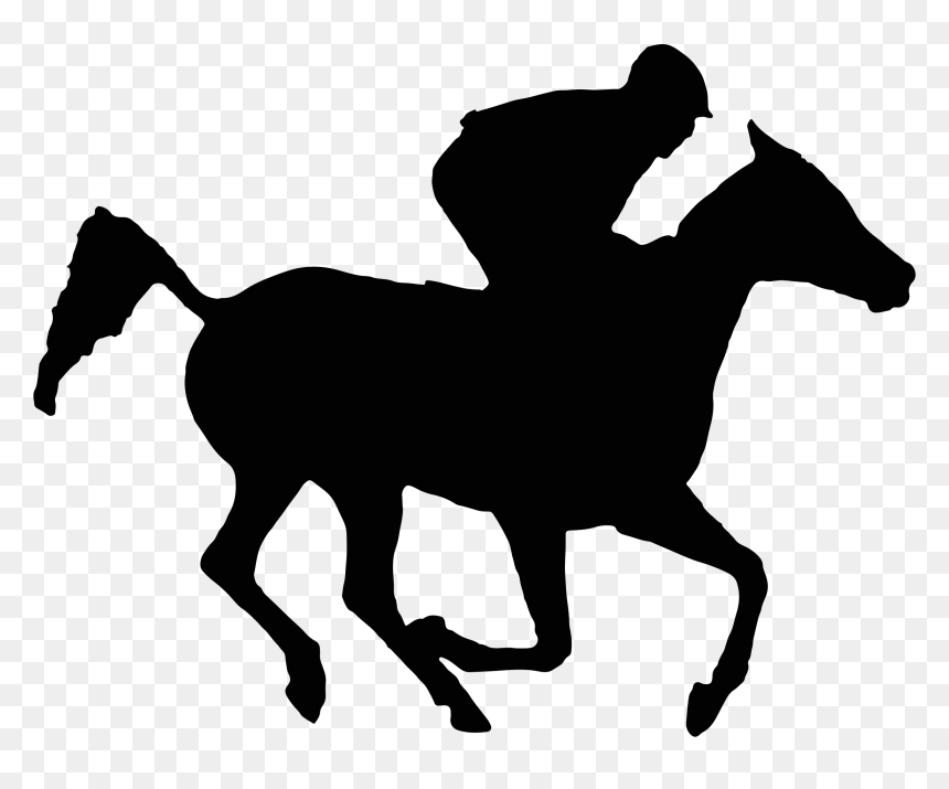 Vector Royalty Free Download Racing Horse Silhouette - Horse Racing Silhouette, HD Png Download - white horse png