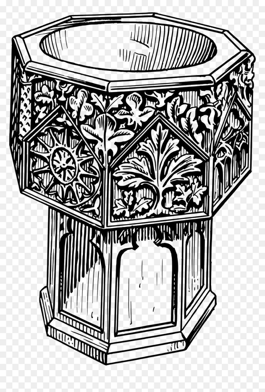 Clipart Baptismal Font, HD Png Download - baptism png