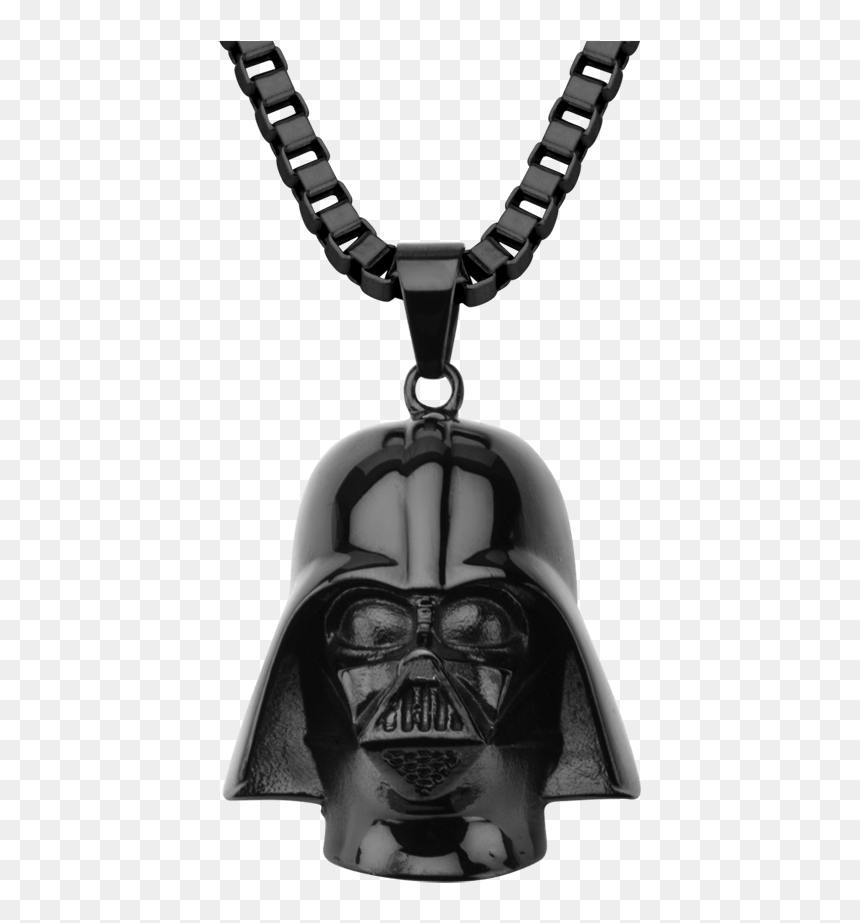 Darth Vader Black Mask Pendant With Chain , Png Download - Necklace, Transparent Png - darth vader helmet png