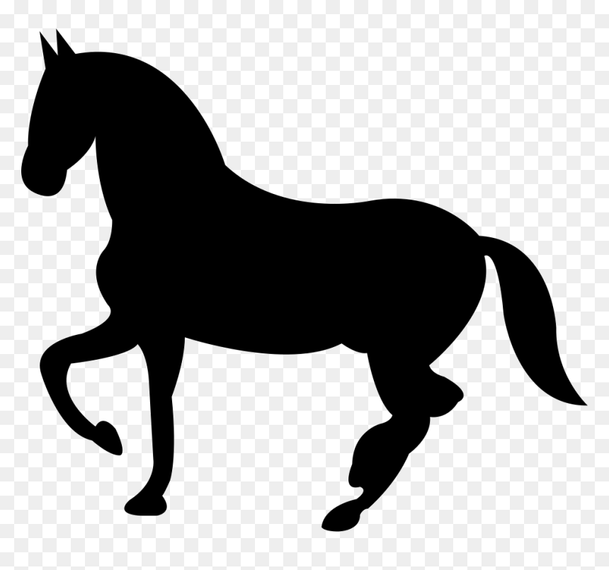 Dancing Black Horse Shape Of Svg Png - Horse Icon, Transparent Png - white horse png