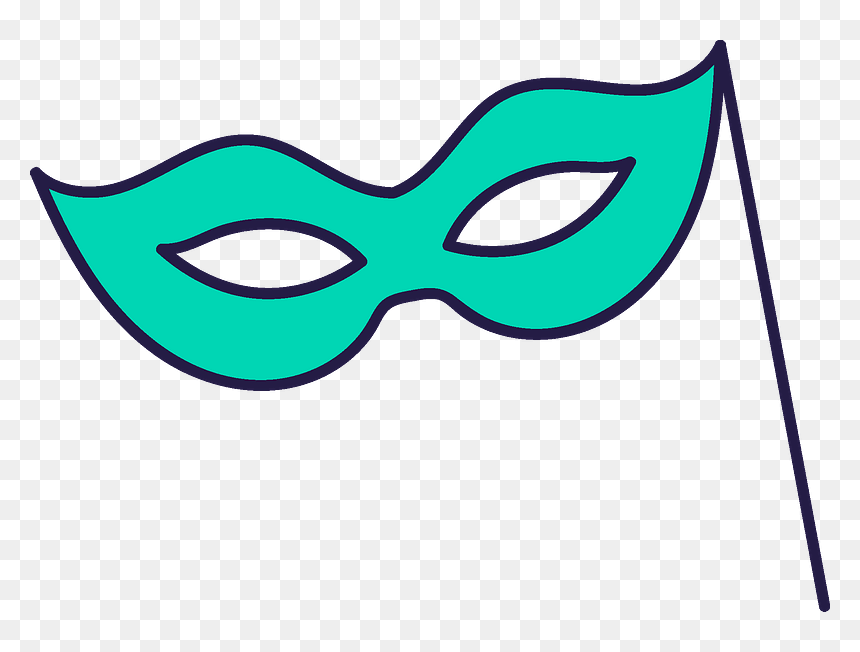 Green Mask Clipart, HD Png Download - masquerade mask clipart png