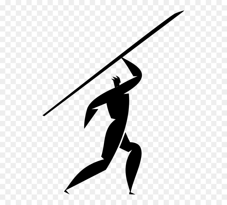 Javelin Clipart, HD Png Download - track and field png