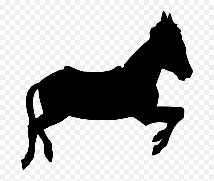 Horse Silhouette Mule Carousel - Carousel, HD Png Download - white horse png