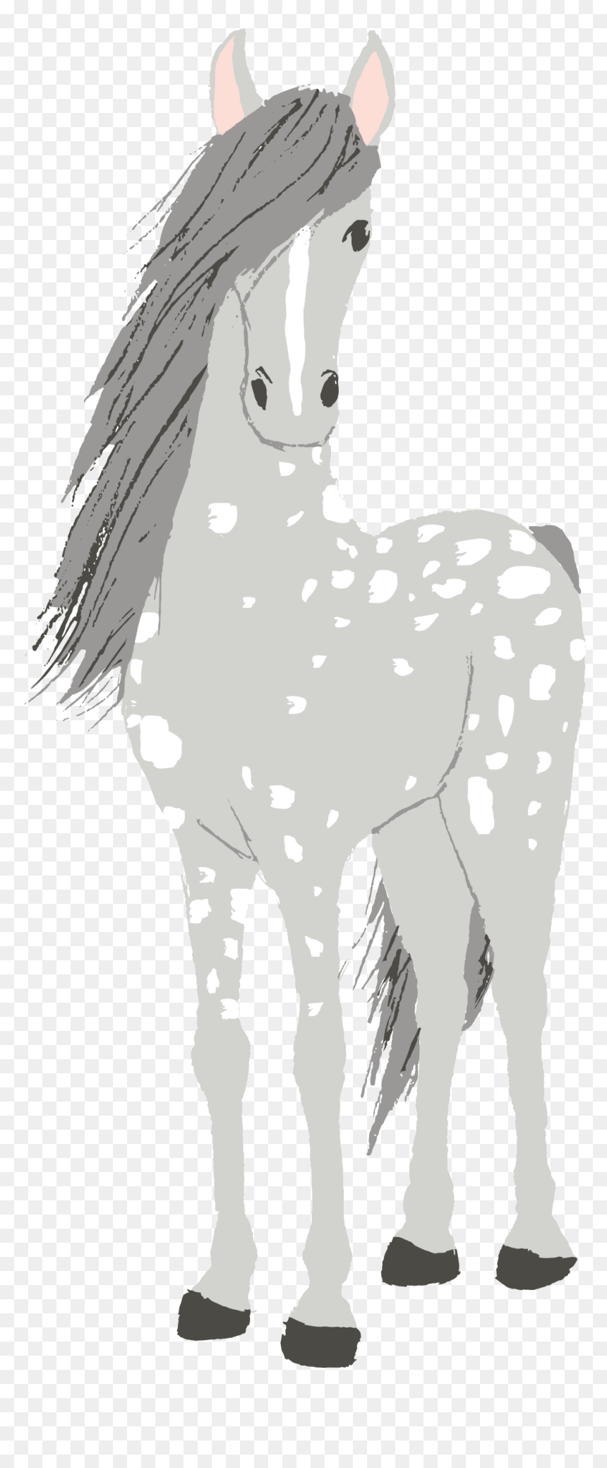 Hand-painted Spotted Horse Transparent Horse Png - White Painting Horse Png, Png Download - white horse png