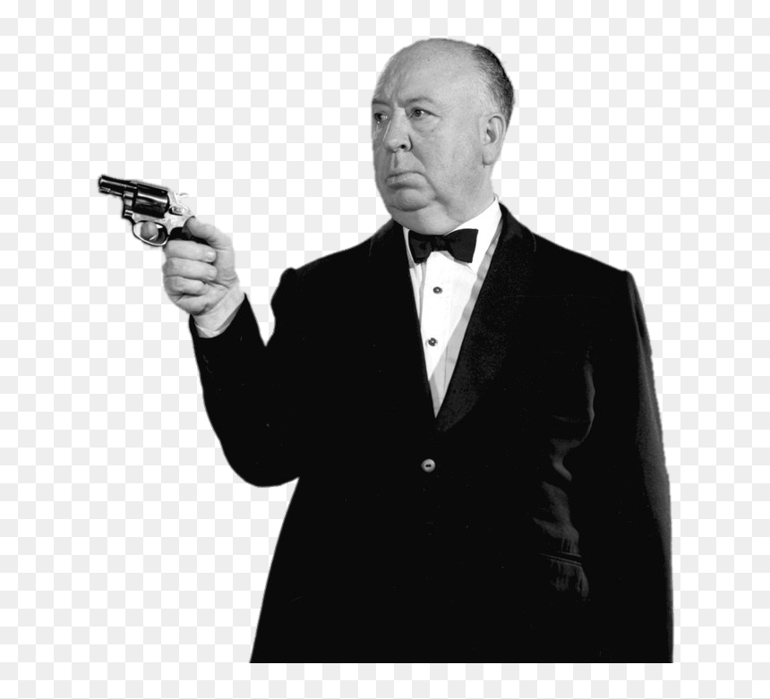 Alfred Hitchcock Holding A Pistol Clip Arts - Alfred Hitchcock, HD Png Download - holding phone png