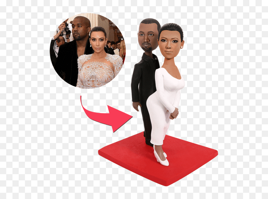 Kim Kardashian Bobblehead, HD Png Download - kanye face png