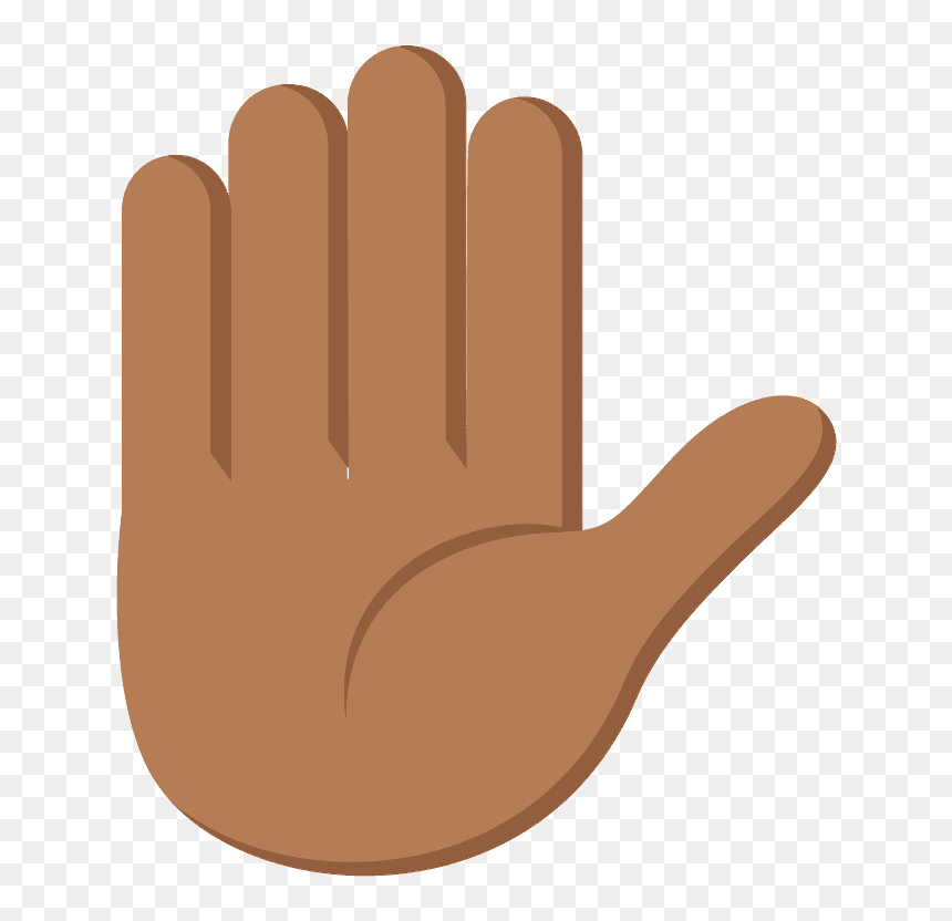 Raised Hand Emoji Clipart - Raised Black Emoji Hands, HD Png Download - boi hand png