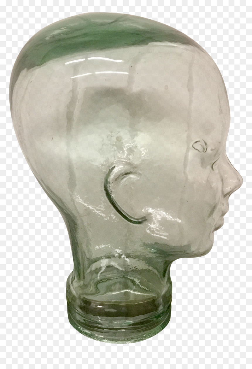 Mid Century Coke Bottle Green Glass Mannequin Head, HD Png Download - coke bottle png