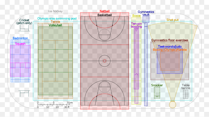 Transparent Baseball Diamond Png - Badminton Court Vs Volleyball Court, Png Download - baseball diamond png