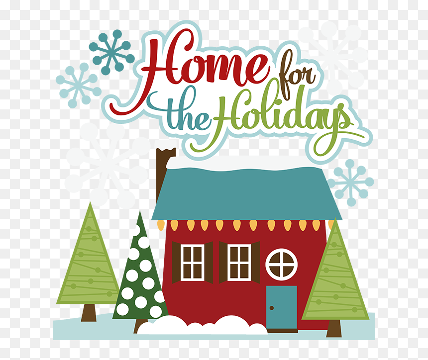 Download Home For The Holidays Clip Art Clipart Christmas - Home For Christmas Clipart, HD Png Download - happy holidays banner png
