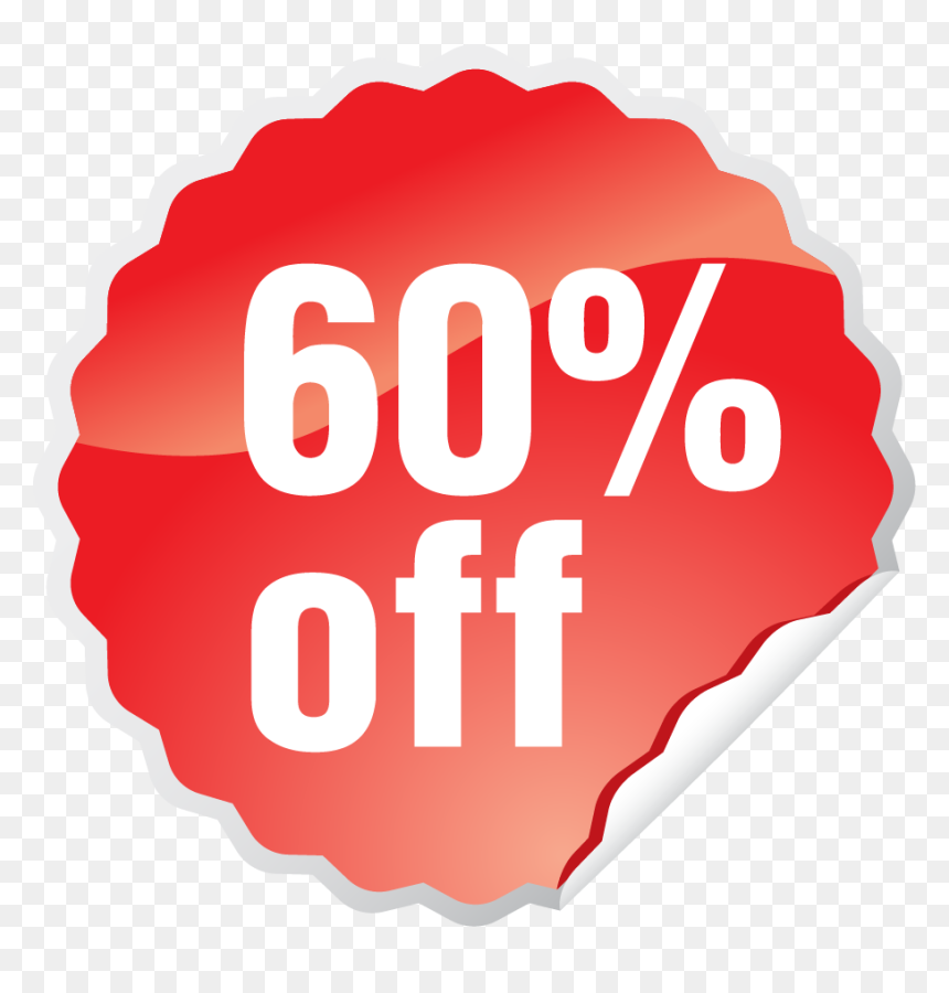 60 Discount Png, Transparent Png - for sale sign png