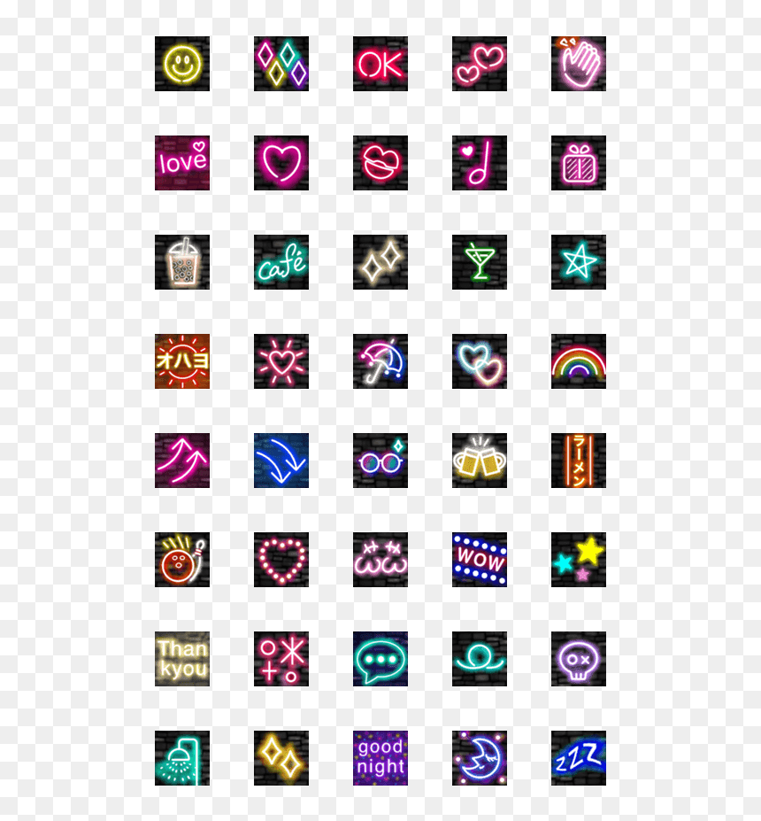 All Green Emojis, HD Png Download - neon sign png