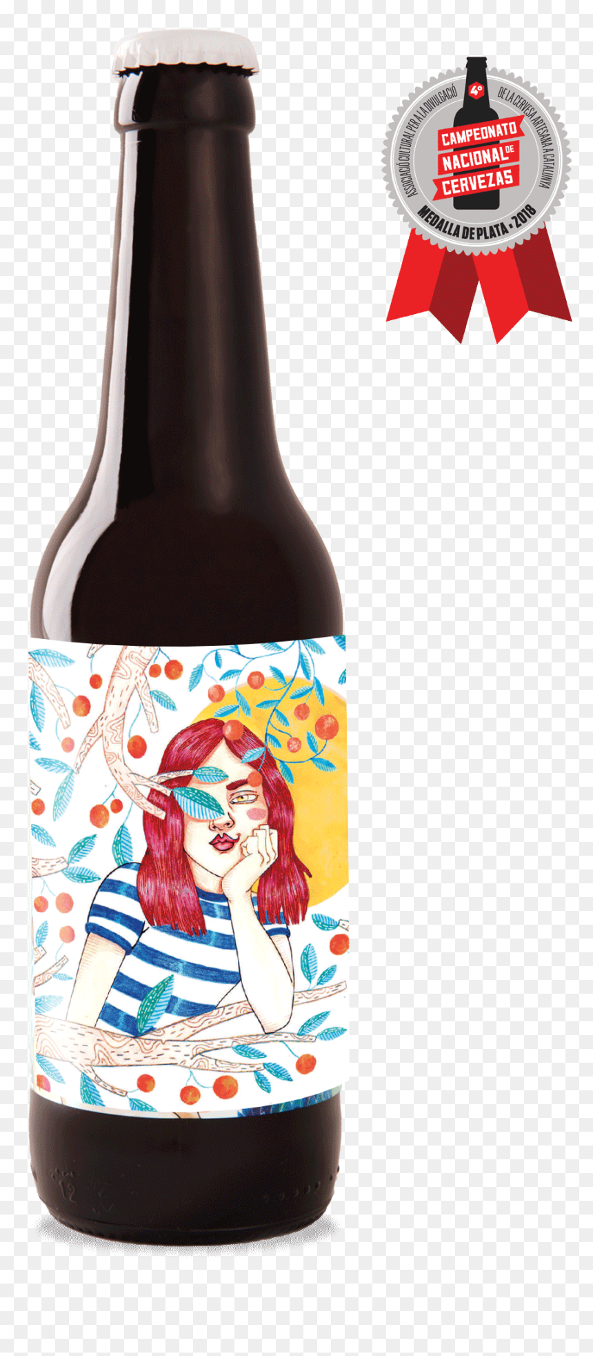 Glass Bottle - Althaia Cerveza, HD Png Download - champagne popping png