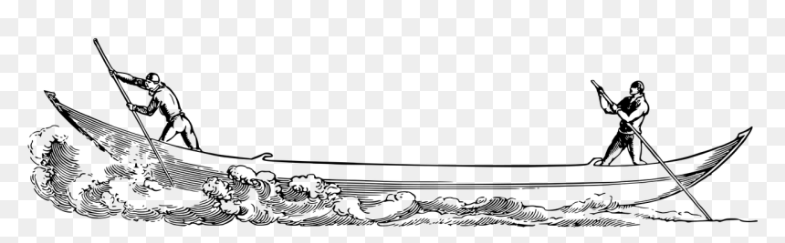 Perahu Dayung Vektor, HD Png Download - row boat png