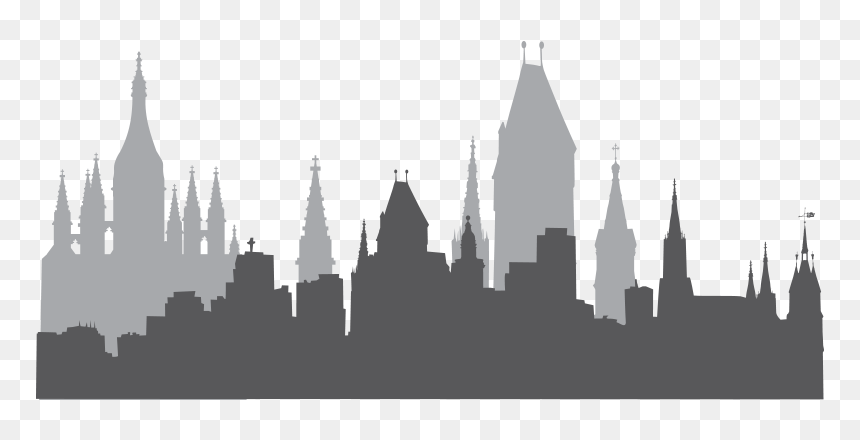 Skyline Silhouette Illustration, HD Png Download - city building png