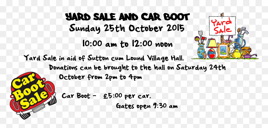 Transparent Yard Sale Png - Car Boot Sale, Png Download - yard sale png