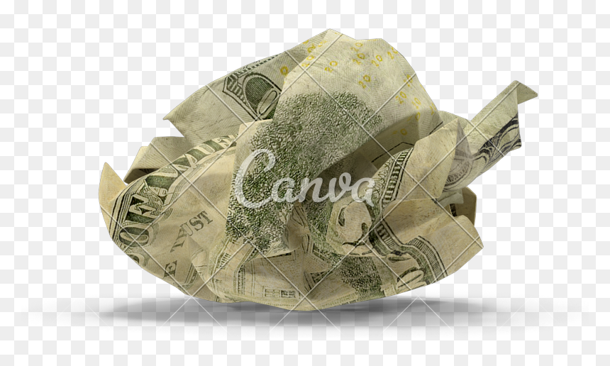 Dollar Transparent Crumpled - Crumpled Dollar Png, Png Download - dollar bills png