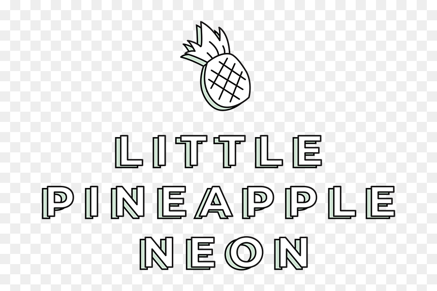 Little Pineapple Neon - Line Art, HD Png Download - neon sign png