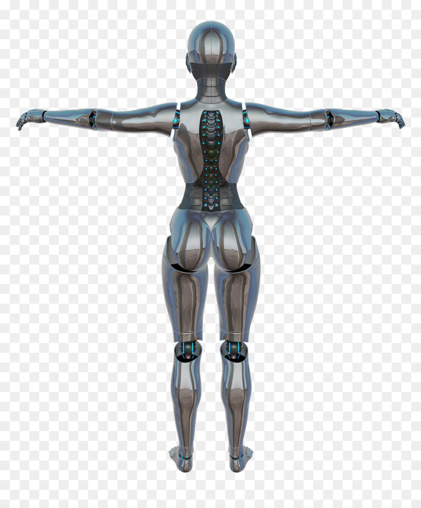 Woman Cyborg Png, Transparent Png - people standing back png