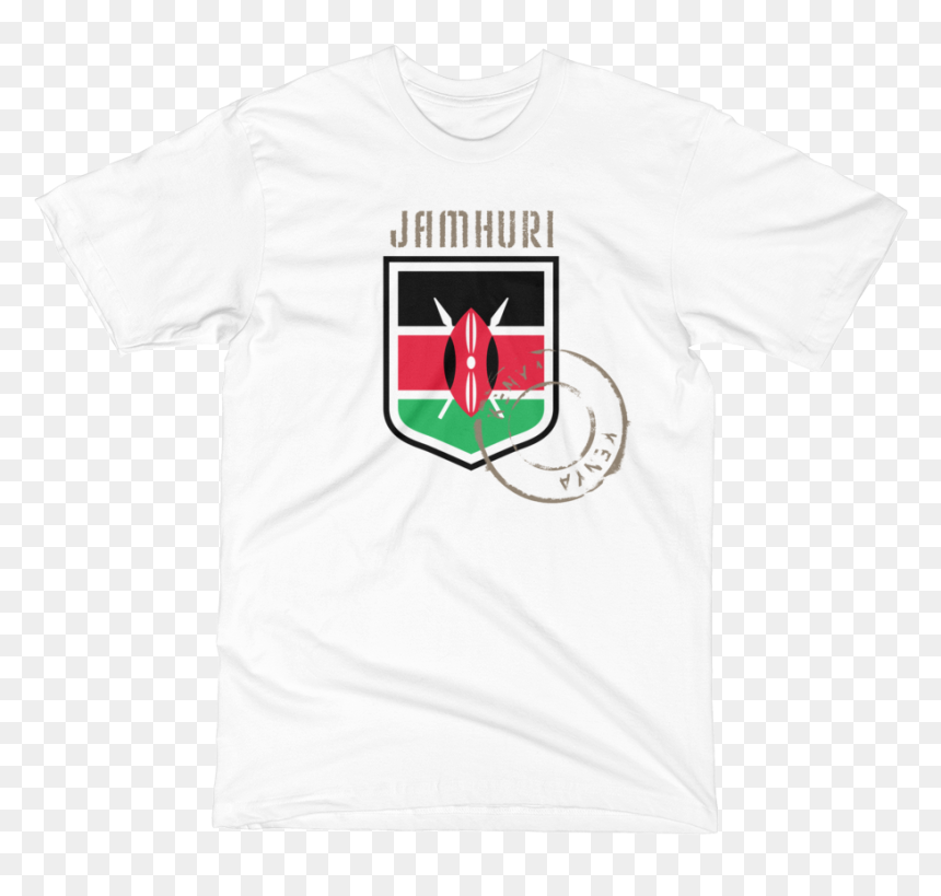 Kenya Badge Of Honor Flag White Tshirt - T-shirt, HD Png Download - white tshirt png