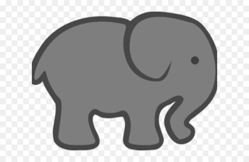 Gray Clipart Baby Elephant, HD Png Download - baby elephant png