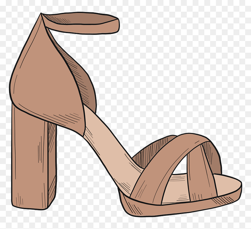 High Heel Clipart - Sandal, HD Png Download - high heels png