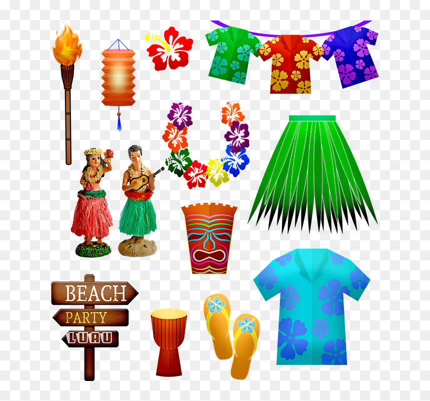 Hibiscus Clip Art, HD Png Download - luau png