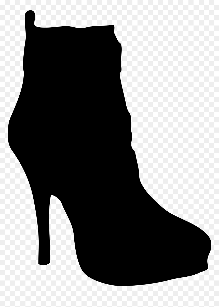 Women Shoe Silhouette Clip Arts - High Heel Boots Clipart, HD Png Download - high heels png