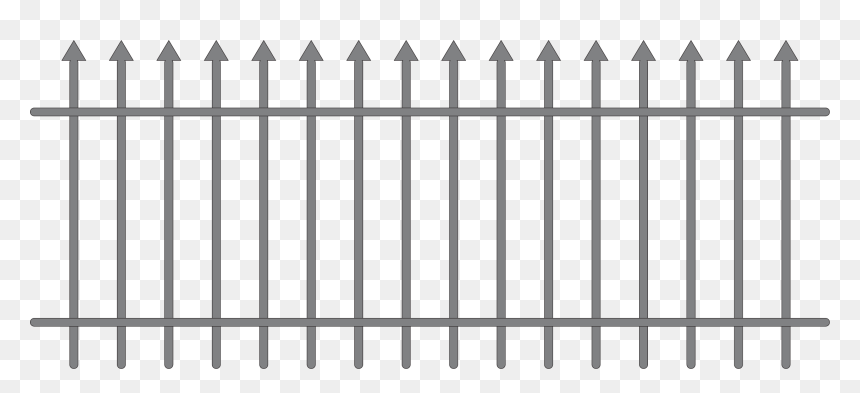 Iron Fence Vector - Iron Fence Vector Png, Transparent Png - white picket fence png