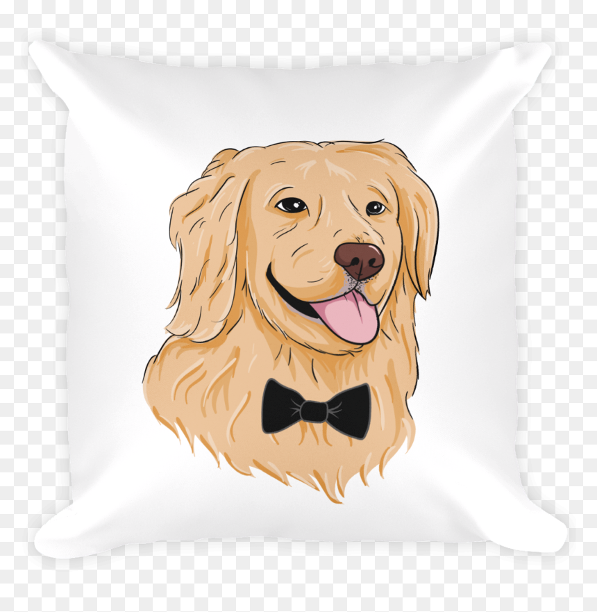 Golden Retriever Pillow Funny Dog Cushion The Jazzy, HD Png Download - golden retriever png