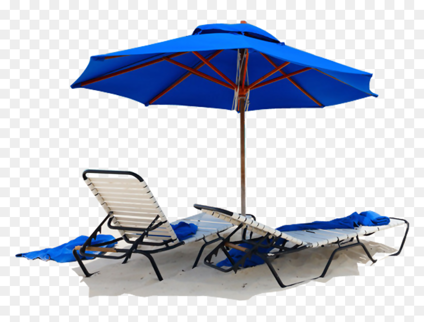 Beach Chair And Umbrella Png, Transparent Png - sea png