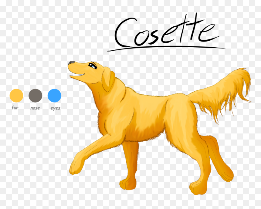 Drawn Golden Retriever Anime - Anime Golden Retriever Drawing, HD Png Download - golden retriever png